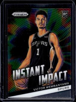 VICTOR WEMBANYAMA 2023-24 PANINI PRIZM INSTANT IMPACT ROOKIE CARD