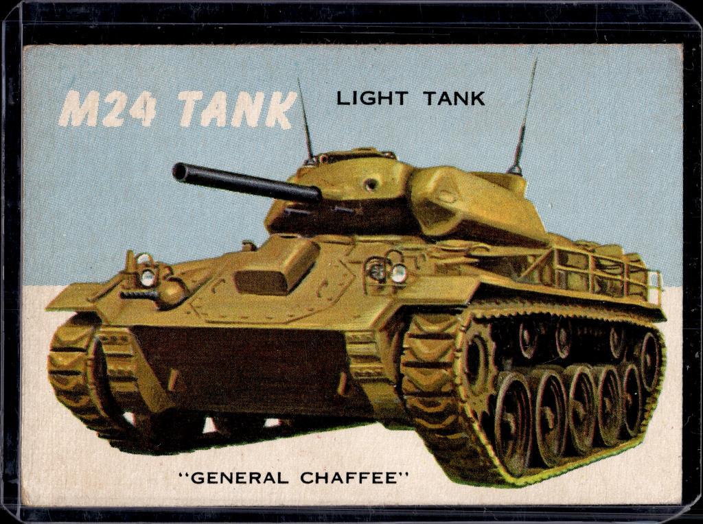 M24 TANK 1954 TOPPS WORLD ON WHEELS