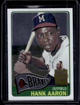 HANK AARON 2000 TOPPS CHROME FINEST 1965 REPRINT #12