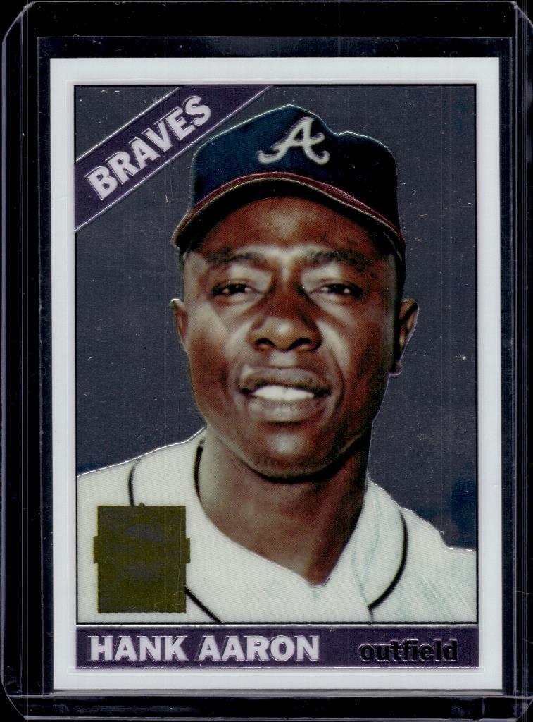 HANK AARON 2000 TOPPS CHROME FINEST 1966 REPRINT #13