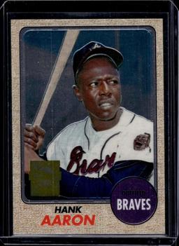 HANK AARON 2000 TOPPS CHROME FINEST 1968 REPRINT #15