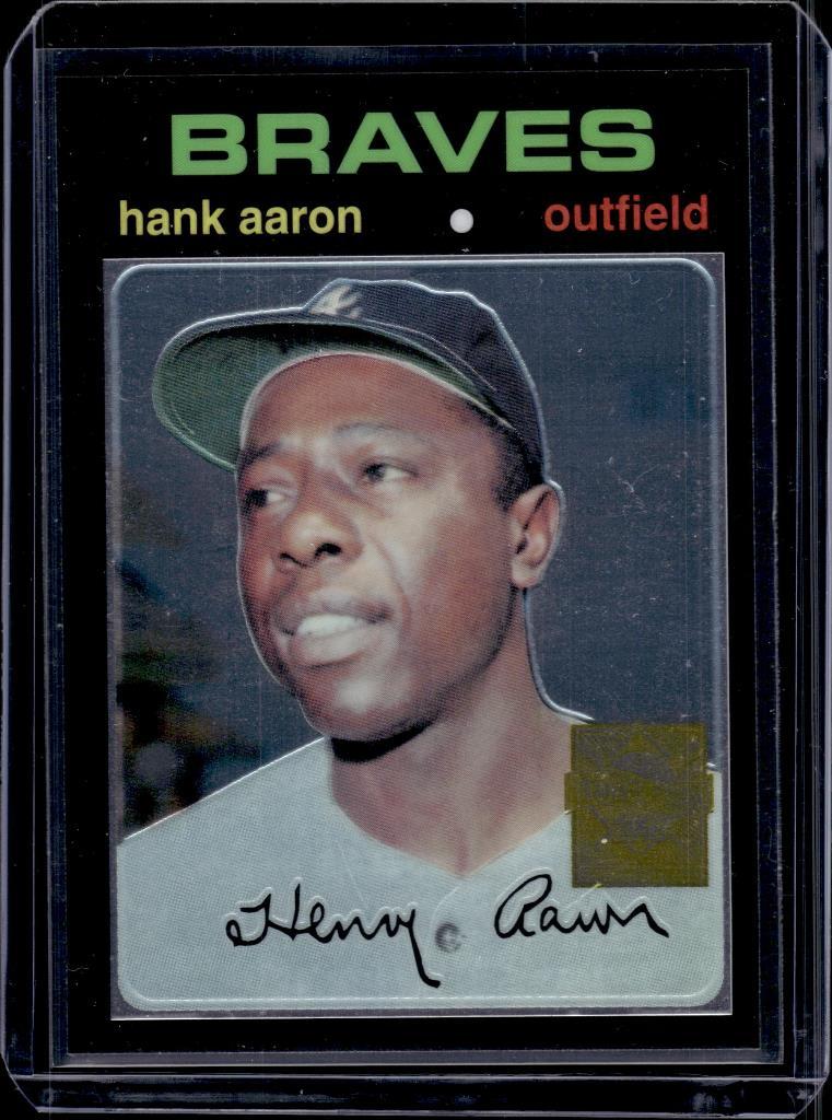 HANK AARON 2000 TOPPS CHROME FINEST 1971 REPRINT #18