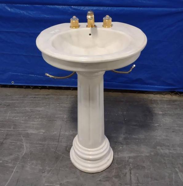 High End Marble Pedestal Sink