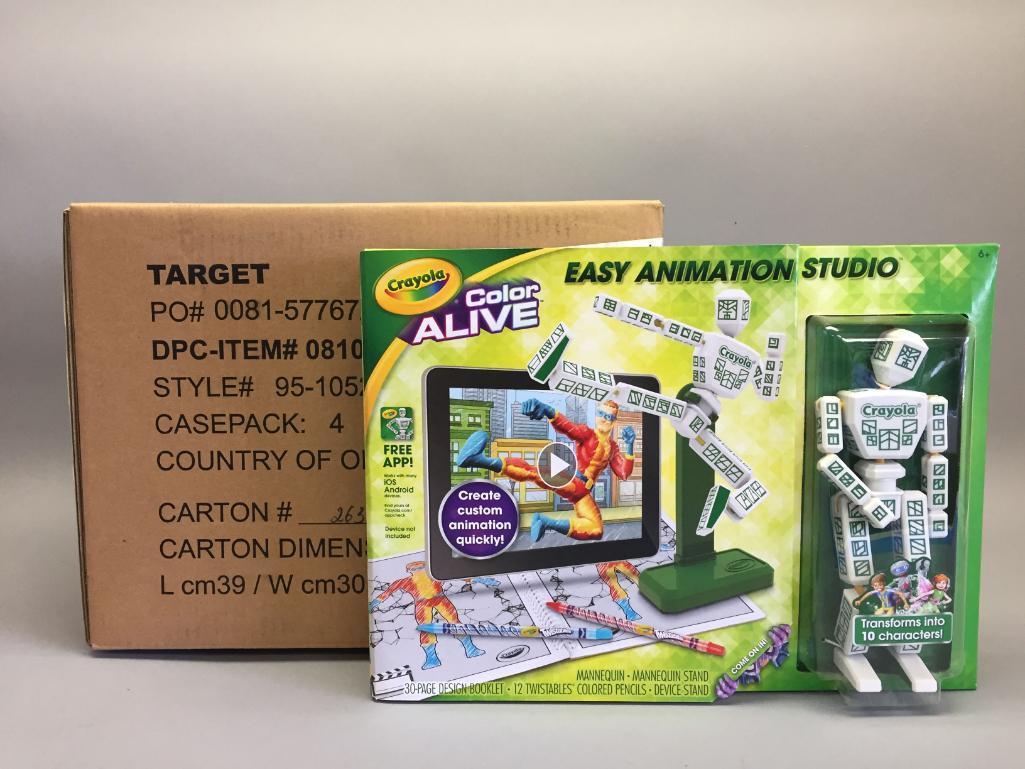 4 NEW Crayola Color Alive Easy Animation Studio Toys