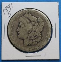 1881-S San Francisco Morgan Silver Dollar