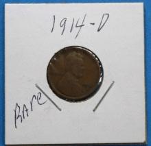 1914 D Lincoln Wheat Penny Cent RARE