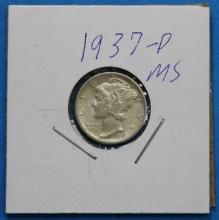 1937-D Silver Mercury Dime