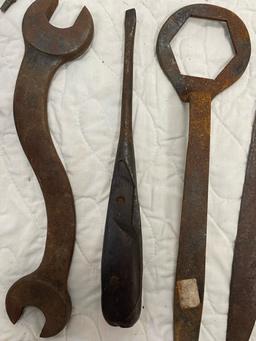 Antique tools and plow points