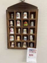 thimble rack and antique thimbles