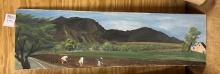 oil on canvas original farm scene