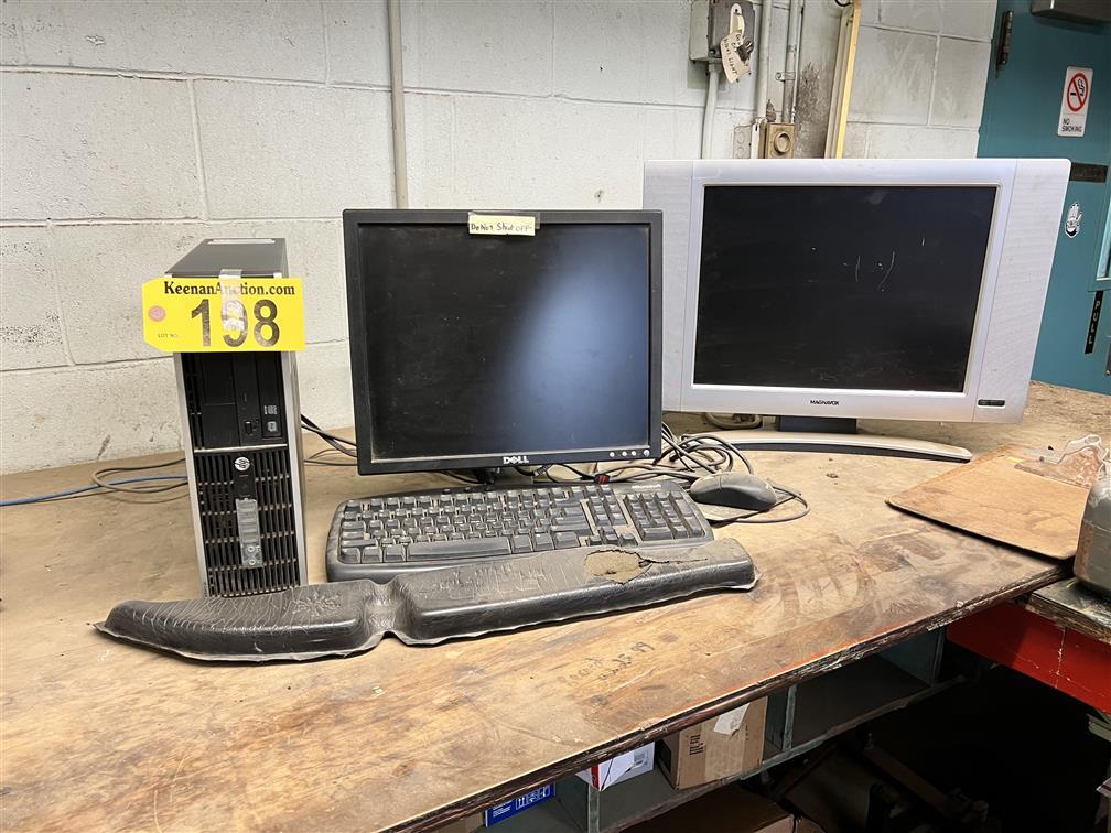 LOT: HP COMPAQ PC, DELL 17" MONITOR, KEYBOARD & MOUSE, MAGNAVOX MODEL 20MFS00T 20" TV