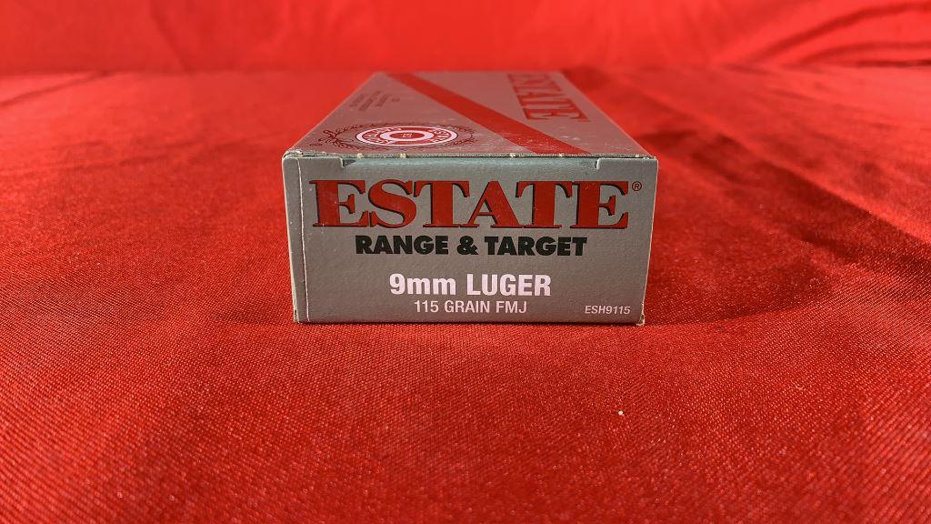 50rds Estate 9mm Luger 115gr FMJ