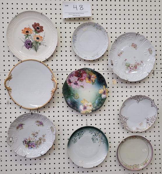 Nine china plates