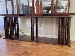 Modern China Cabinet/Hutch with Lights and Glass Shelves