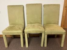 Lot of Upholstered Straight Chairs