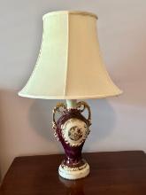 Vintage Victorian Lamp with Pastoral Scenes