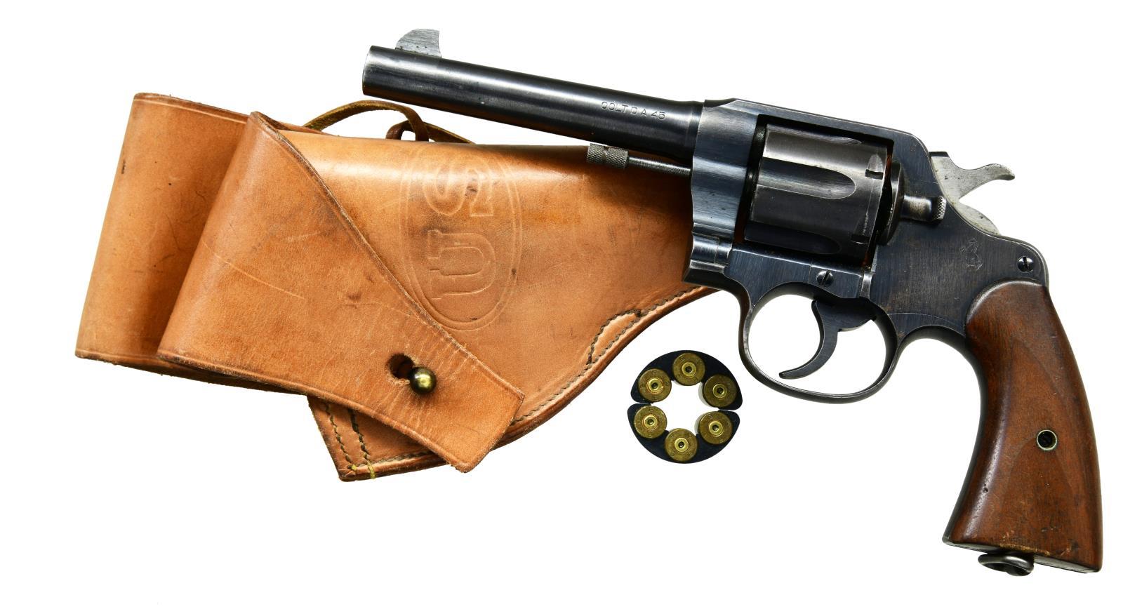 LATE ISSUE WWI COLT 1917 U.S. ARMY DA REVOLVER.