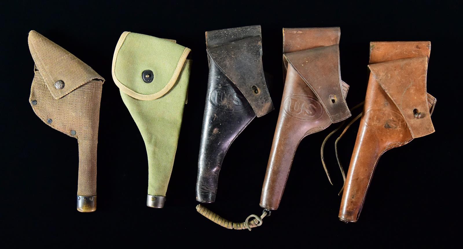 5 U.S. 38 CALIBER DA REVOLVER HOLSTERS.