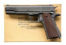 WWII 1943 COLT 1911 A1 U.S. ARMY SEMI AUTO PISTOL.