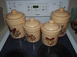 Vintage Treasure Craft butterfly cookie jars