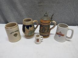 (4) Beer Steins