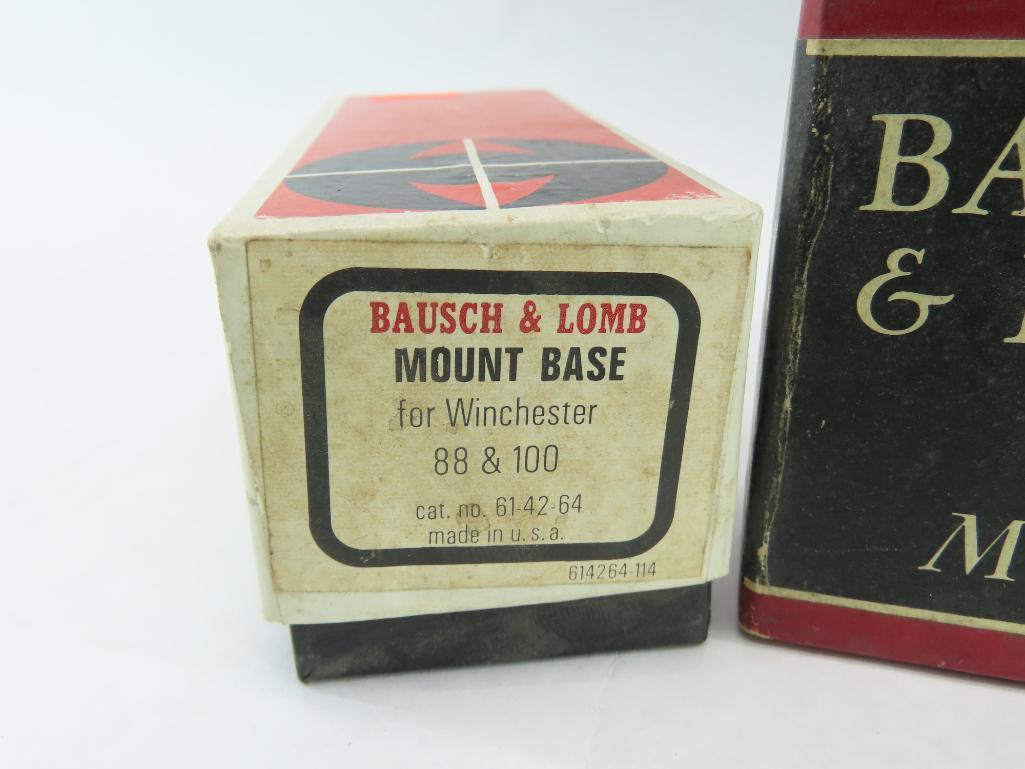 (6) Bausch & Lomb, Winchester & Savage Mount Bases