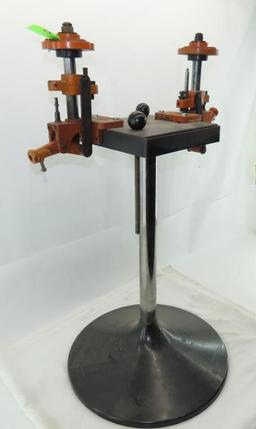 (2) Lyman Reloading Presses on a Pedestal Mount