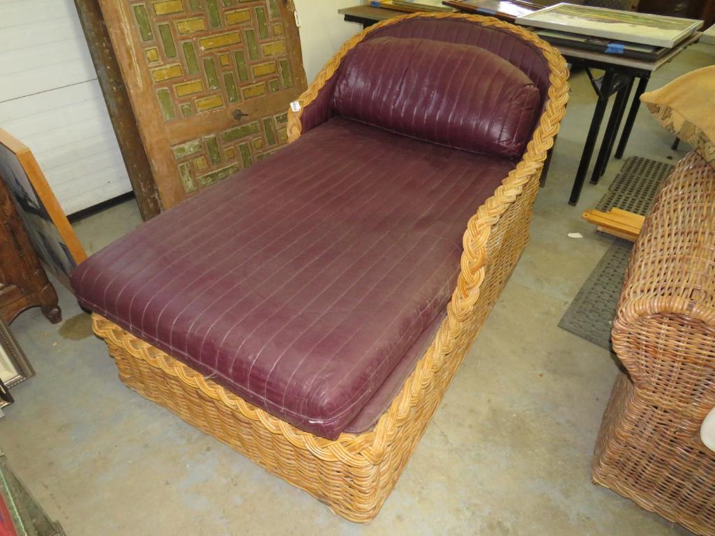 Rattan Chaise Lounge