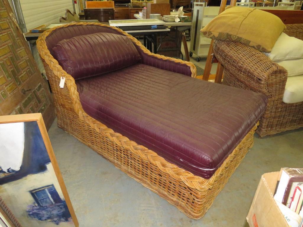 Rattan Chaise Lounge