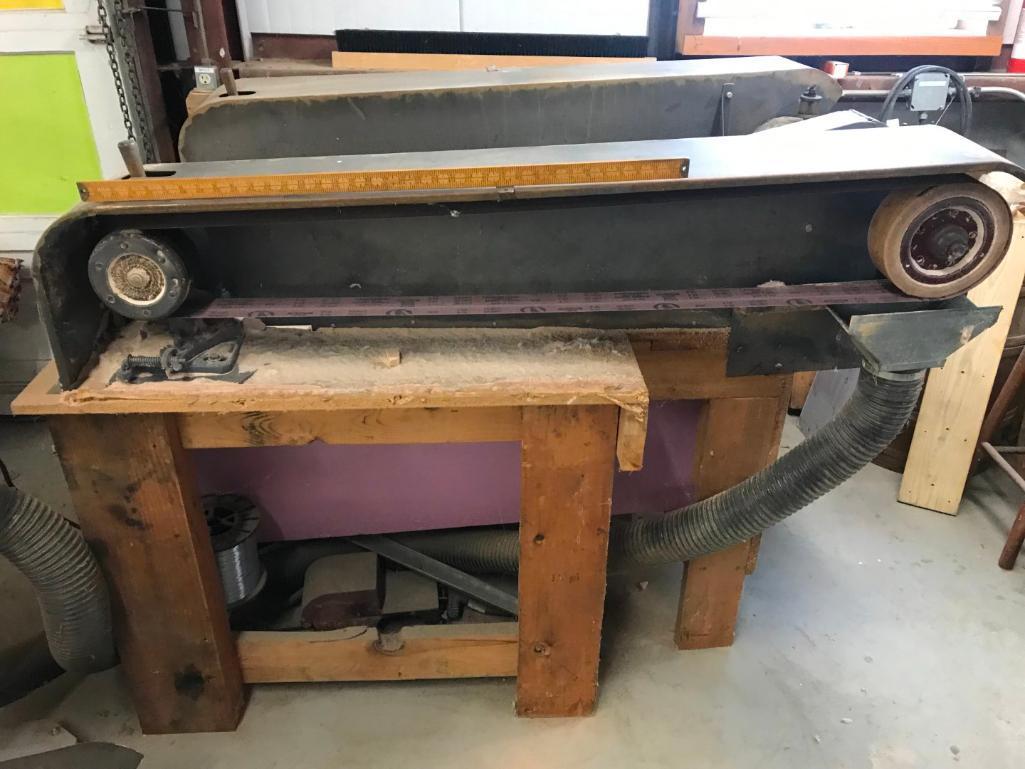 Custom Made 2-Head Sanding Wheel Machine