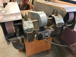 Custom Made 2-Head Sanding Wheel Machine