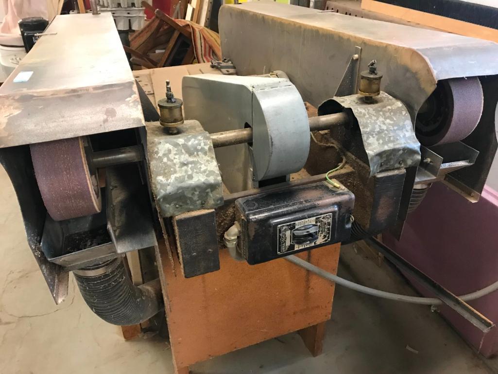 Custom Made 2-Head Sanding Wheel Machine