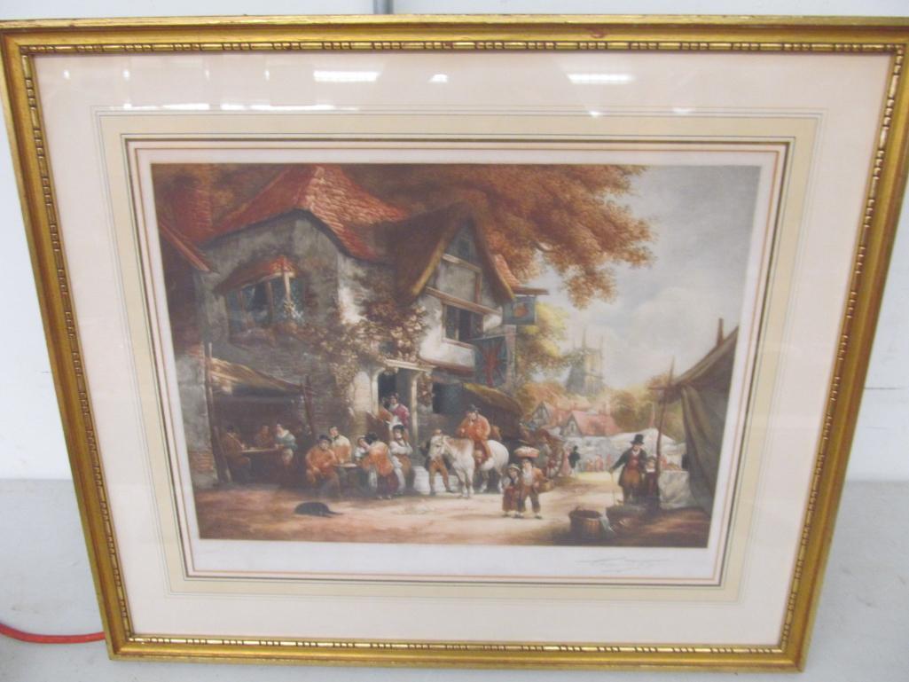 Village Festival Mezzotint by Eugene Tilly