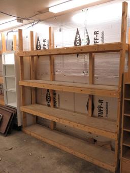 (3) Shop Made Wood Shelf Units