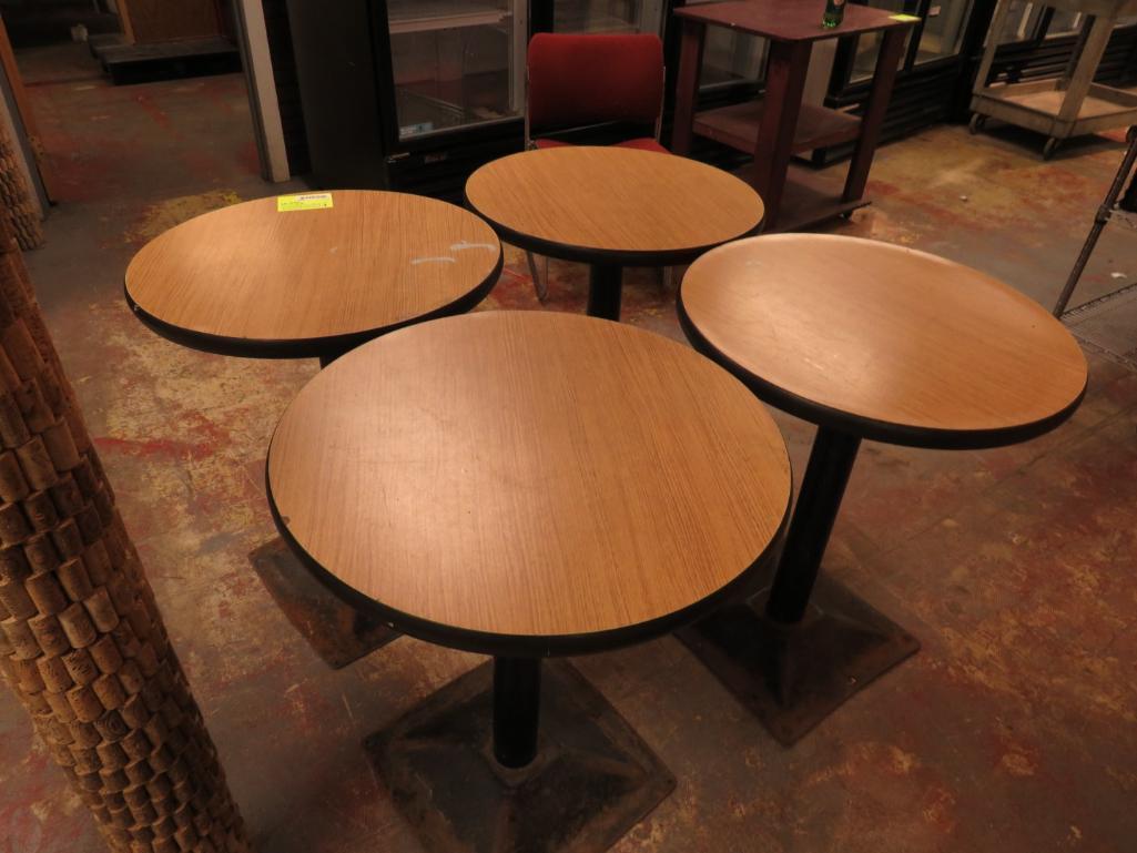 (4) 24" Diameter Bar Tables w/ (4) Asst. Chairs