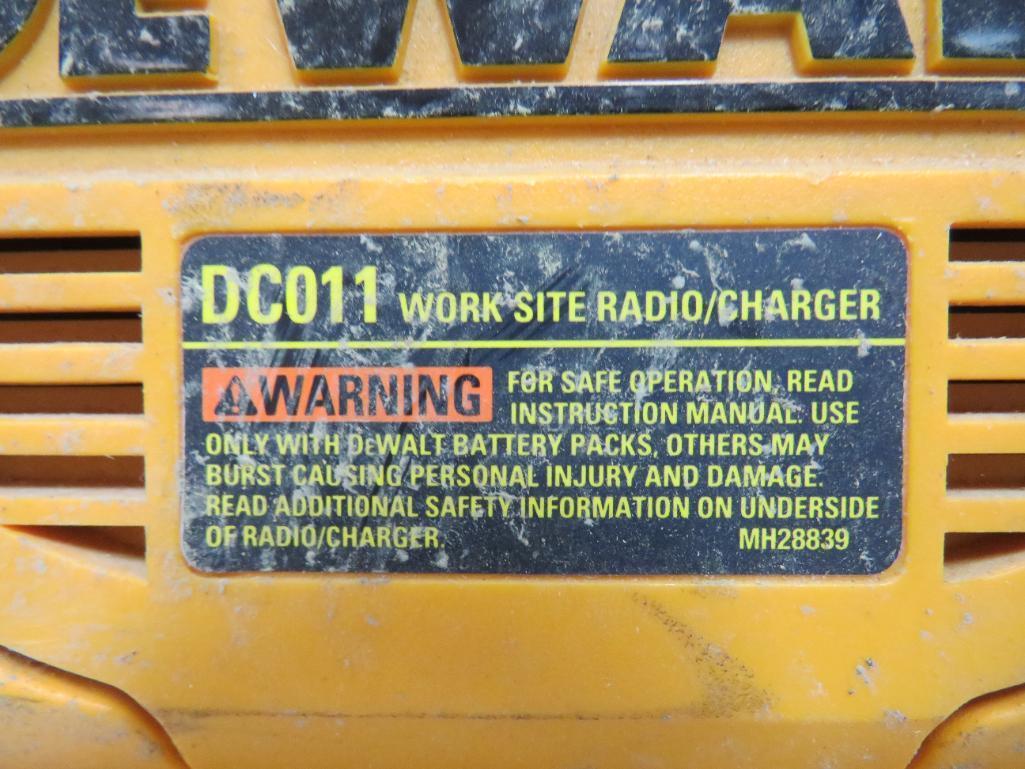 (2) DeWalt dc011 Jobsite Radios