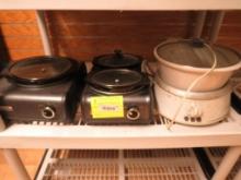 (2) Crockpot Crock Pots, (1) Hamilton Beach Crock Pot