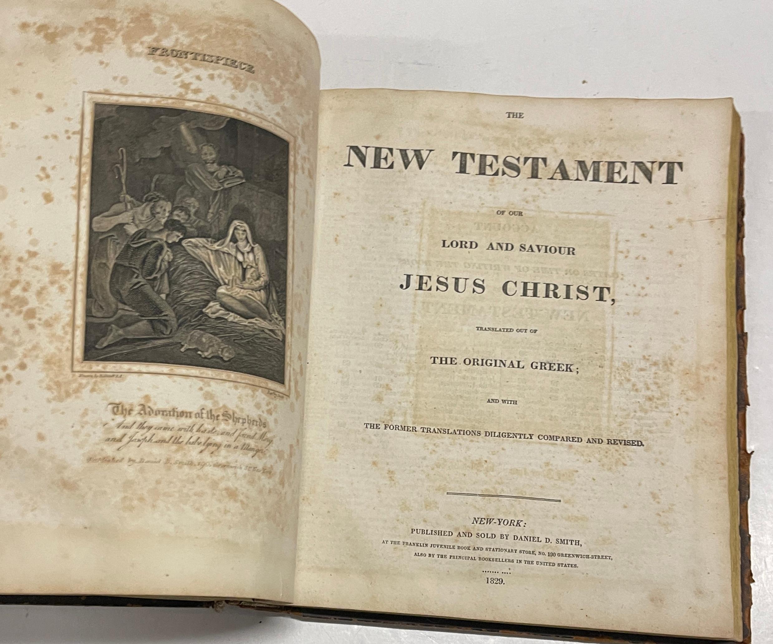 The HOLY BIBLE Containing Old and New Testaments (1829) with Genealogy