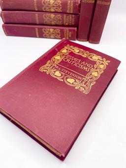Robert Louis Stevenson 14 Volume Set (1904) - Treasure Island - Garden Verses - Kidnapped