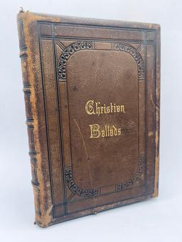 Christian Ballads by Arthur Coxe (1865) Decorative Leather