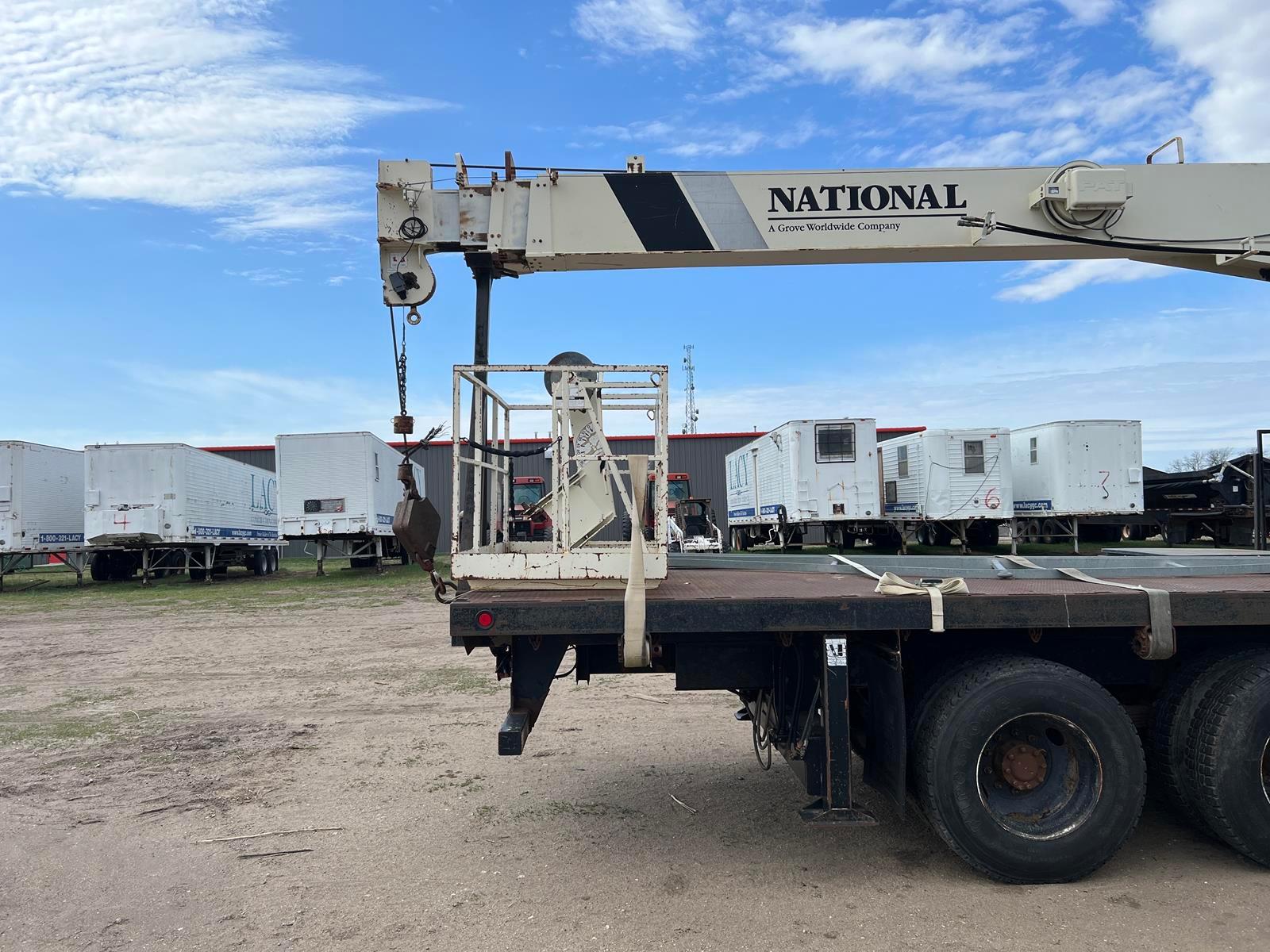 1995 Ford F-800 Flatbed Crane Truck - Diesel