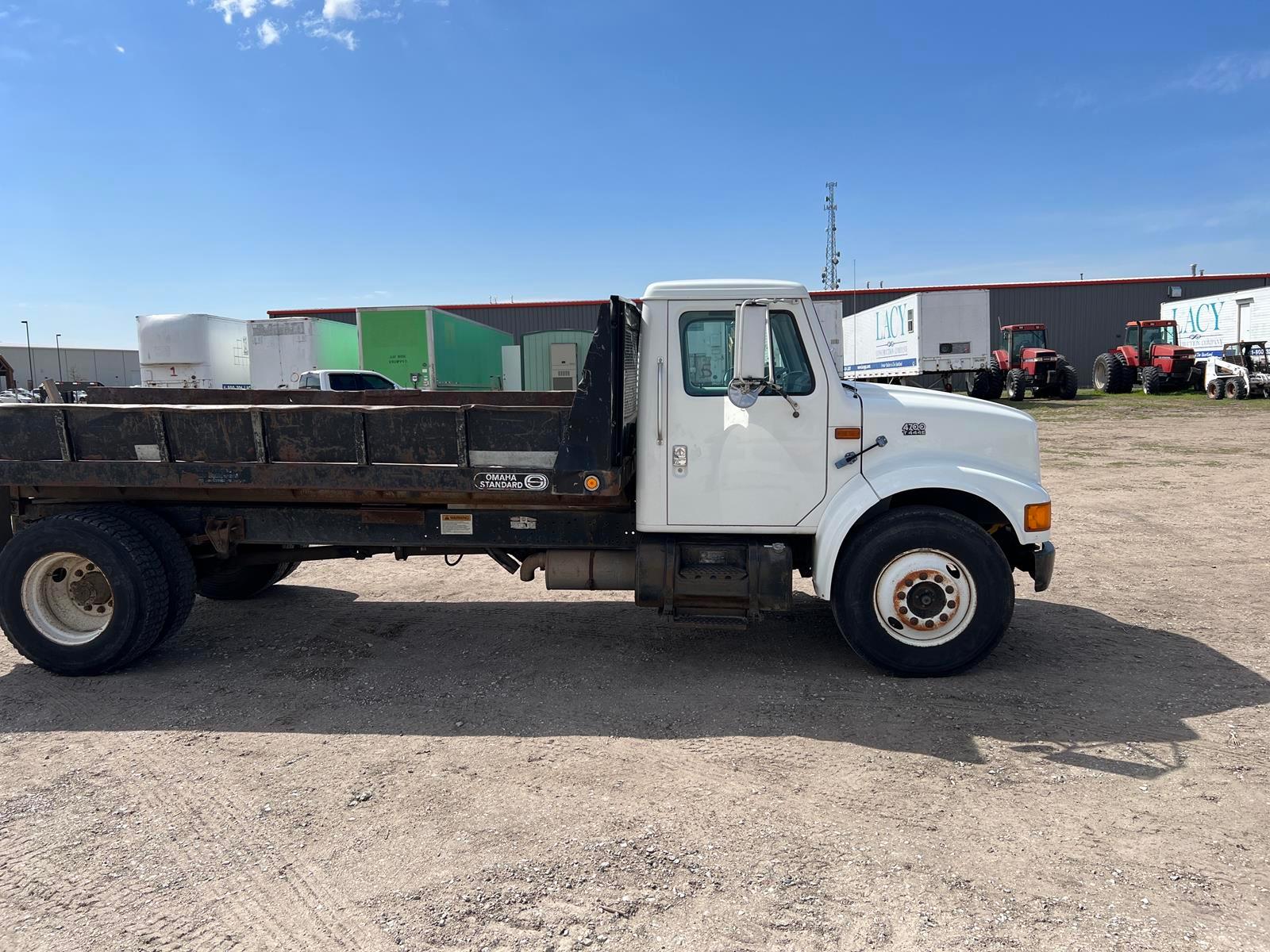 2000 International 4700 Flatbed Dump Truck - Diesel