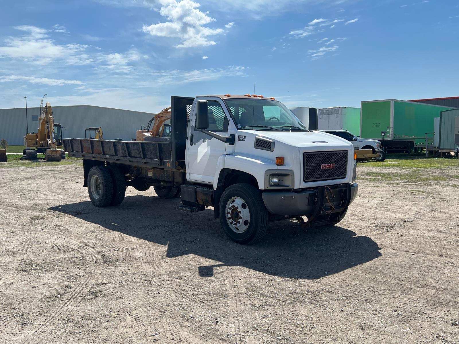 2007 Gmc C7500 Flatbed Dump Truck - Gasoline