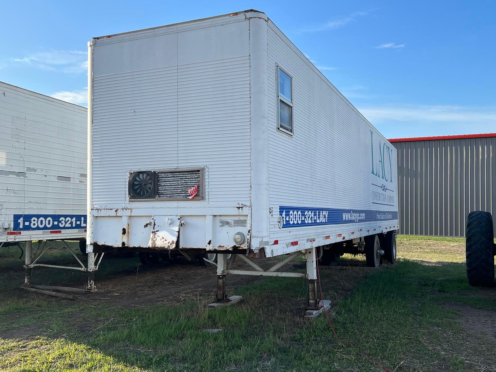 1974 Fruehauf 42ft Enclosed Dry Van Jobsite Trailer