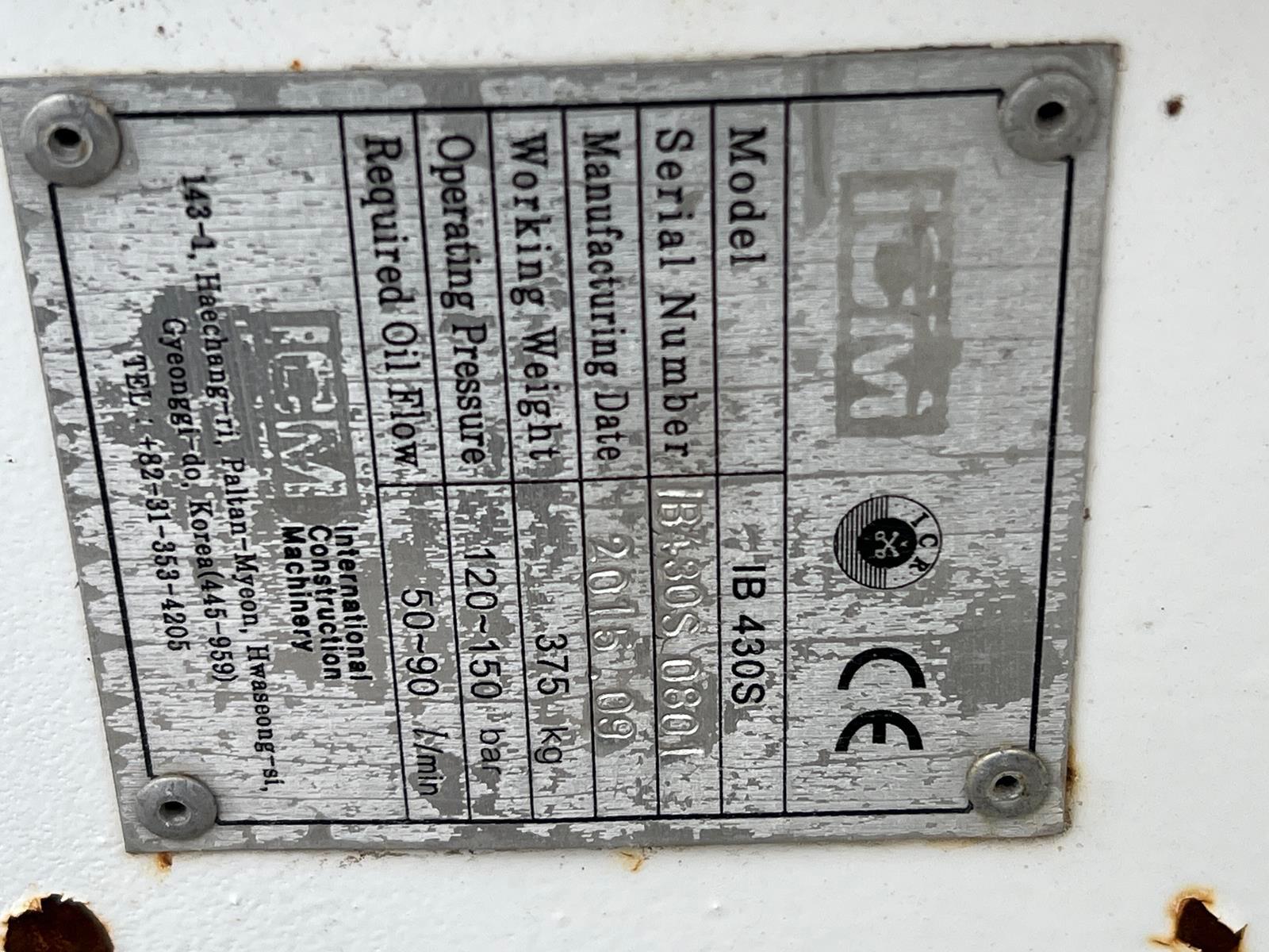 2015 Icm Ib430s Hammer For Excavator