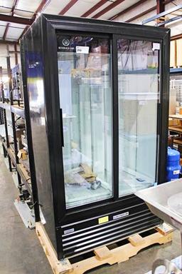 NEW BEVERAGE AIR MT49-1-SD SELF CONTAINED 2-SLIDE DOOR COOLER