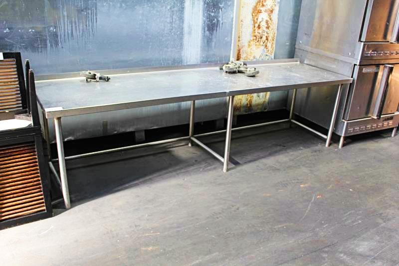 114IN. STAINLESS STEEL WORKTOP TABLE