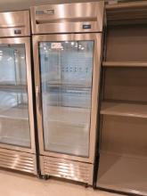 2020 TRUE T-23FG-HC-FGD01 SELF-CONTAINED GLASS-DOOR FREEZER