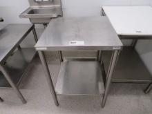 24X24 STAINLESS STEEL TABLE