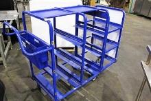 NATIONAL CART CO. BLUE TOTE PICKING CART - 6 CAP